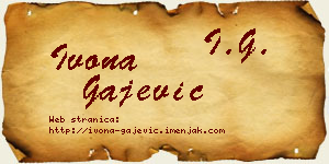 Ivona Gajević vizit kartica